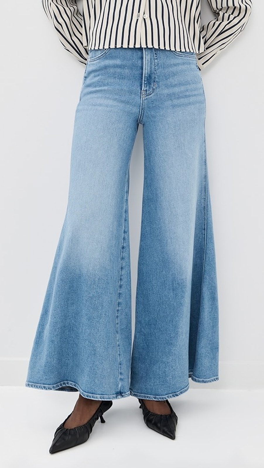 Nwt Veronica Beard Jesse Ultra Flare Wide Leg Jeans Sz 29 Big Splash #1h605